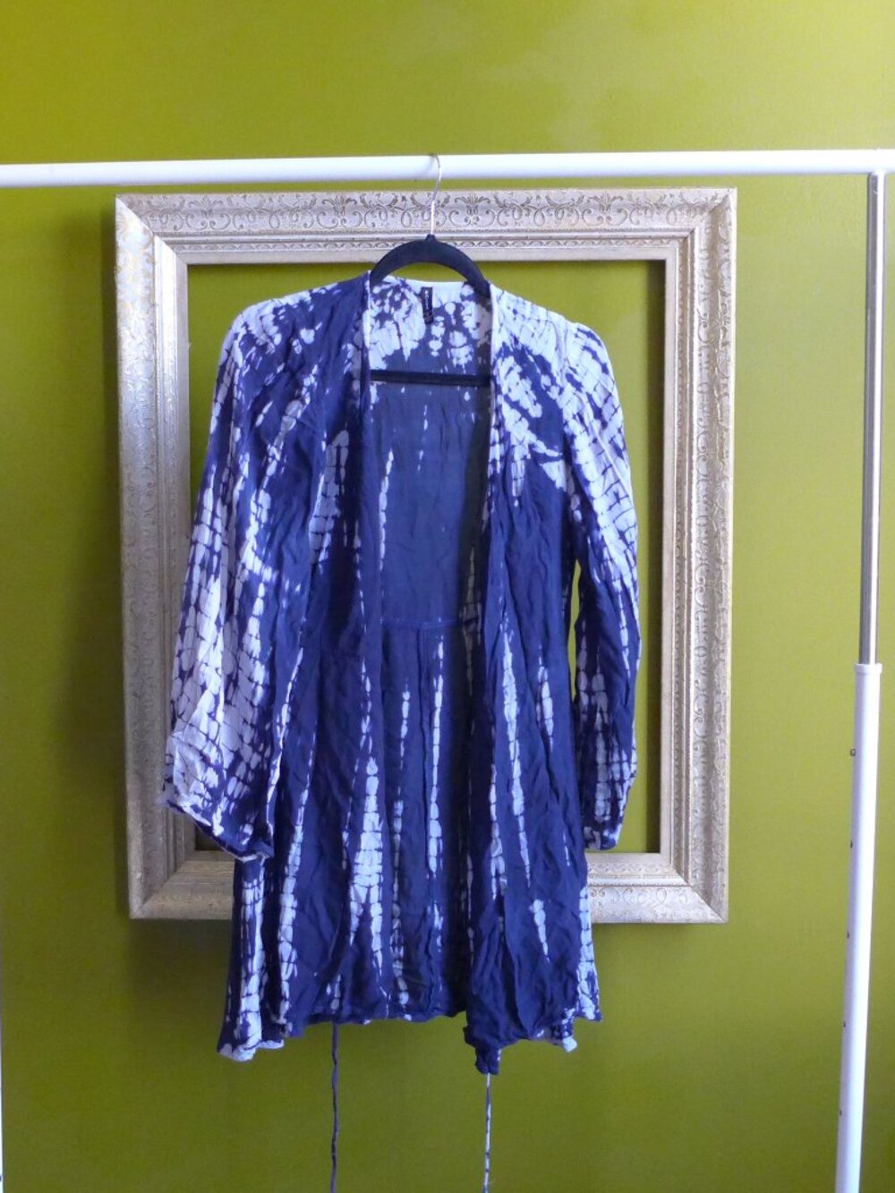 Raviya, Size S, NWOT, Blue Wrap Dress Cover-Up with Ties, 100% Rayon